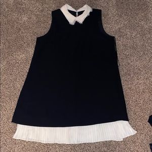 Black with white collar dress.